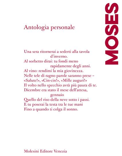 Antologia personale. Ediz. italiana e francese - Emmanuel Moses - copertina