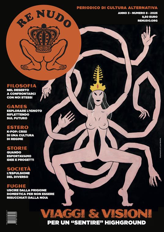 Re Nudo (2025). Vol. 8: Viaggi & visioni - copertina