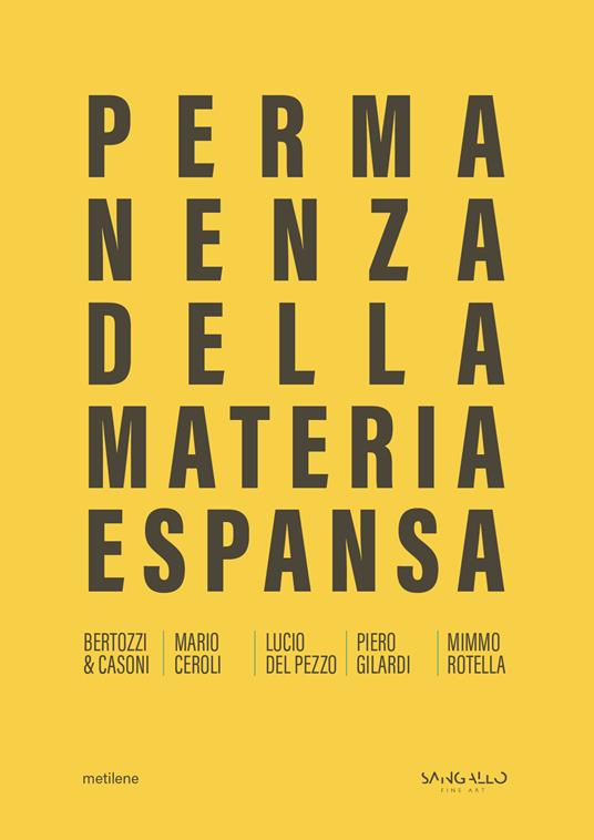 Permanenza della materia espansa - copertina