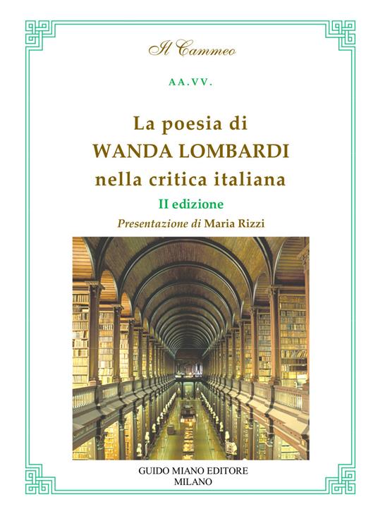 La poesia di Wanda Lombardi nella critica italiana - copertina