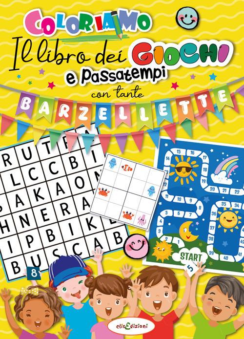 Libro dei giochi e passatempi con tante barzellette - copertina