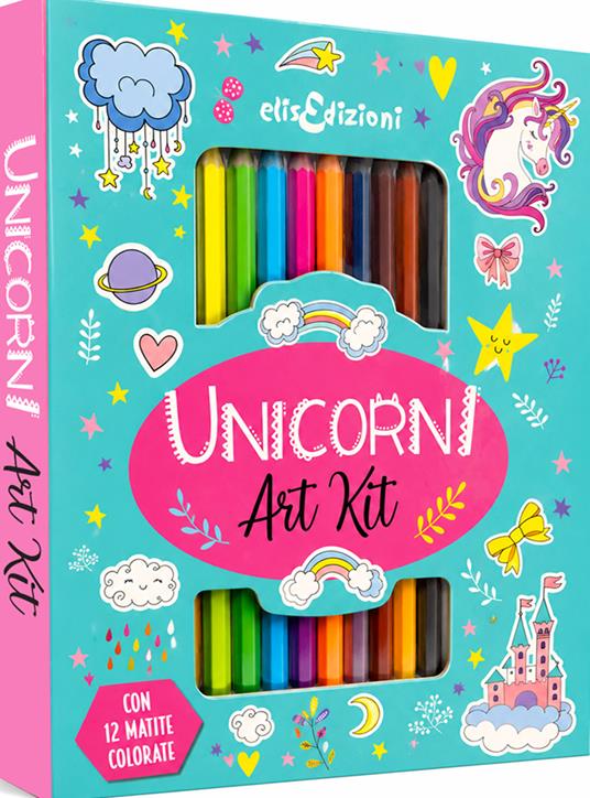 Unicorni. Art kit. Con 12 matite colorate - copertina