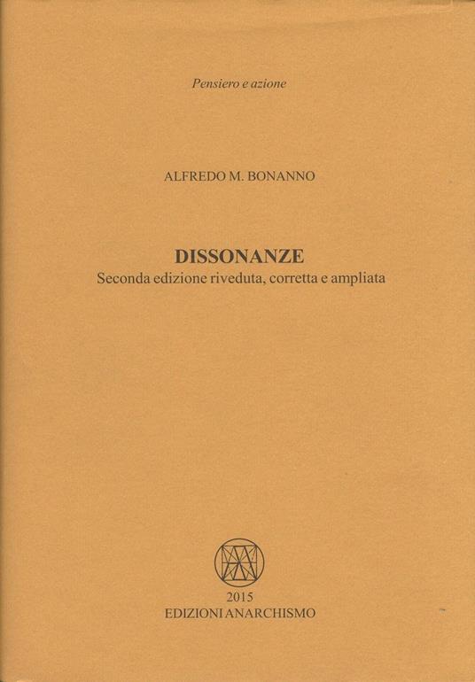 Dissonanze - Alfredo M. Bonanno - copertina