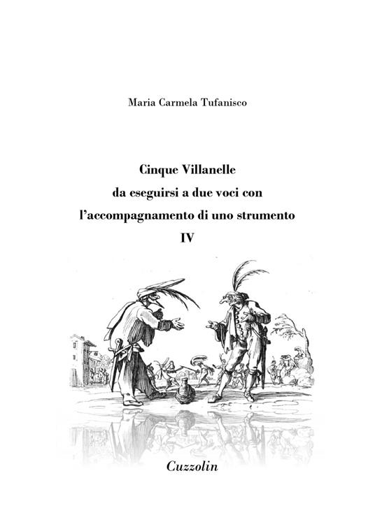 Cinque Villanelle da eseguirsi a due voci con l'accompagnamento di uno strumento. Vol. 4 - Maria Carmela Tufanisco - copertina