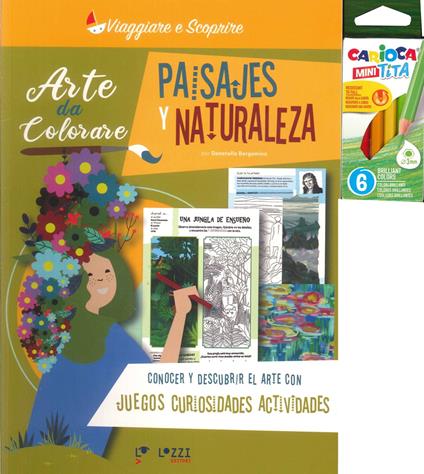 Paisajes y naturaleza. Arte da colorare - copertina