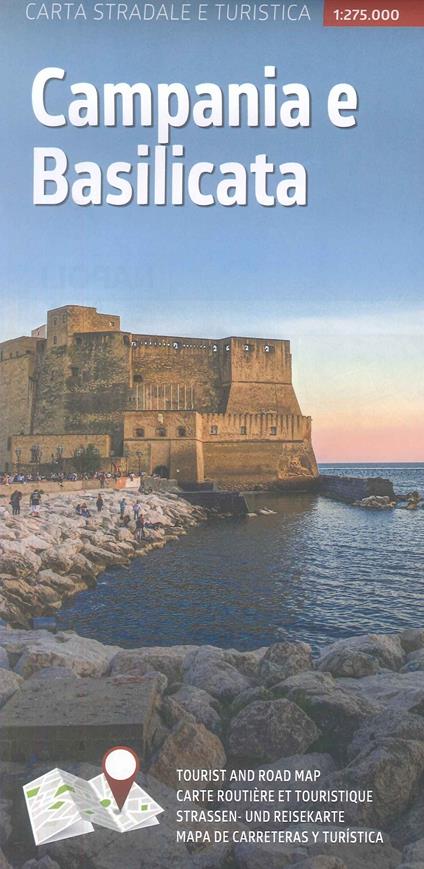 Carta stradale e turistica plastificata. Campania e Basilicata - copertina