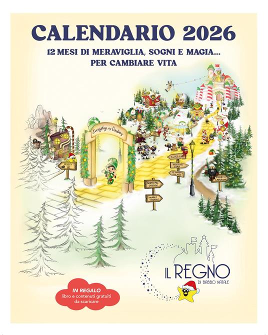 Calendario medio il regno di Babbo natale - copertina