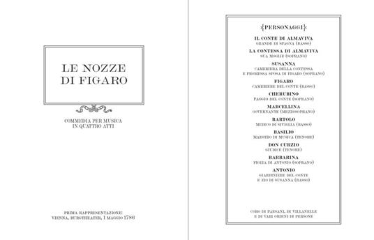 Le nozze di Figaro. Wolfgang Amadeus Mozart - Lorenzo Da Ponte - 2