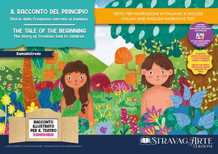 Il racconto del principio: storia della creazione narrata ai bambini. Storia kamishibai. Ediz. italiana e inglese. Con QR code per traduzioni (FR/DE/ES) e materiali didattici stampabili. Con burattini di cartoncino. Con flashcards - Linda Di Giacomo - copertina