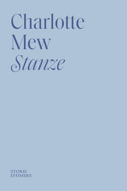 Stanze - Charlotte Mew - copertina