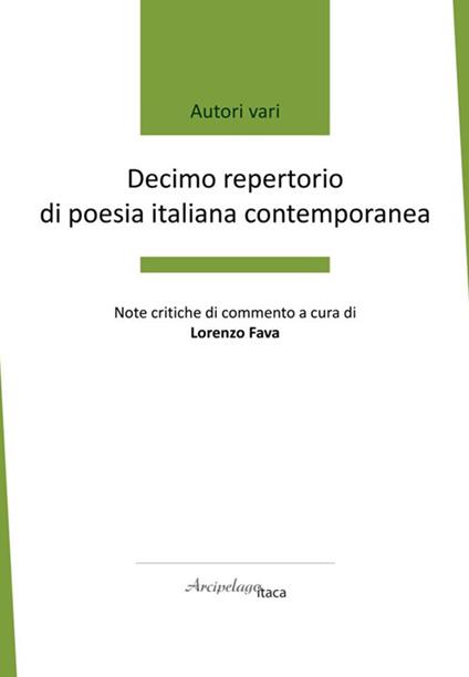 Decimo repertorio di poesia italiana contemporanea - copertina