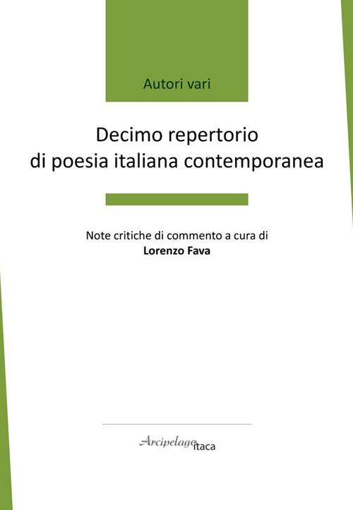 Decimo repertorio di poesia italiana contemporanea - copertina