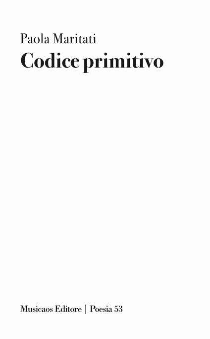 Codice primitivo - Paola Maritati - copertina