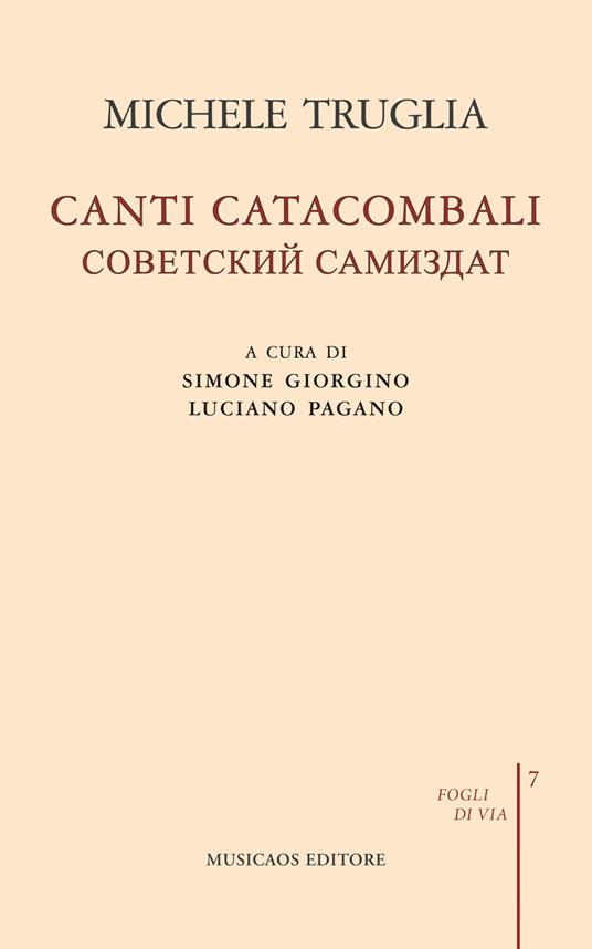 Canti catacombali - Michele Truglia - copertina