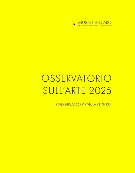 Osservatorio sull'arte 2025. Ediz. multilingue - copertina