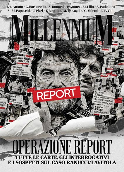 MillenniuM (2026). Vol. 110: Operazione report. Tutte le carte, gli interrogativi e i sospetti sul caso Ranucci-Lavitola - copertina