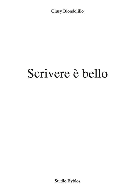 Scrivere è bello - Giusy Biondolillo - copertina