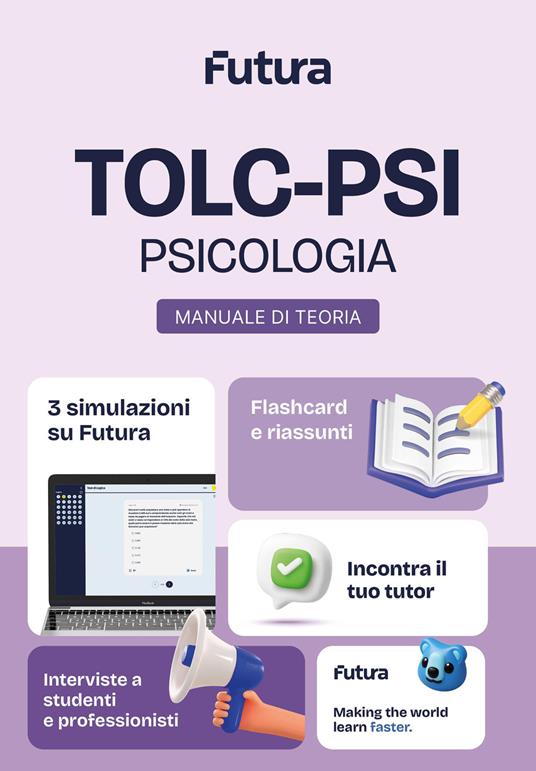 Futura. Accademia dei test. TOLC-PSI. Psicologia. Manuale di teoria 2026/2027 - copertina
