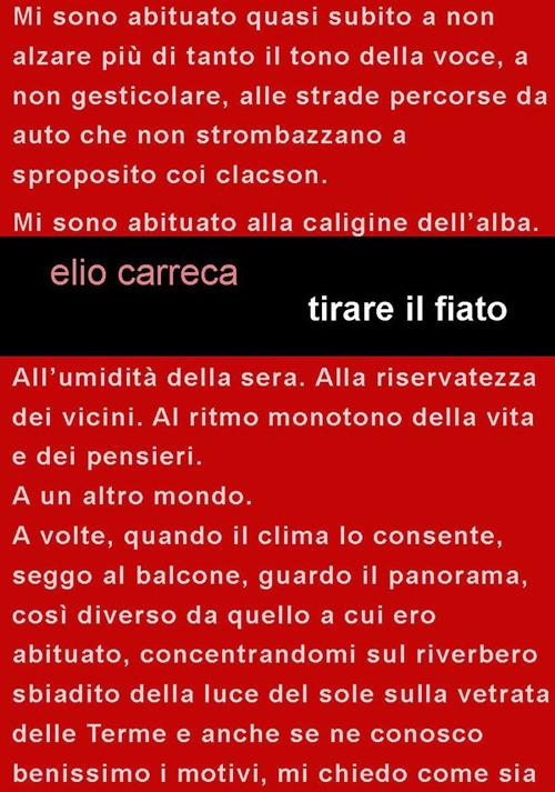 Tirare il fiato - Elio Carreca - copertina