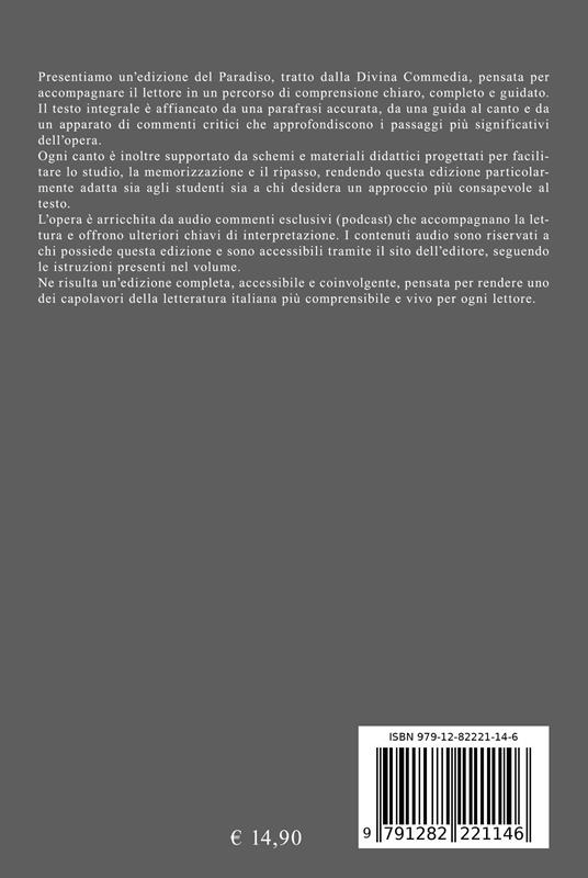 la Divina Commedia. Paradiso. Testo integrale. Parafrasi. Commenti critici. Audio commenti di ogni canto - Dante Alighieri - 3