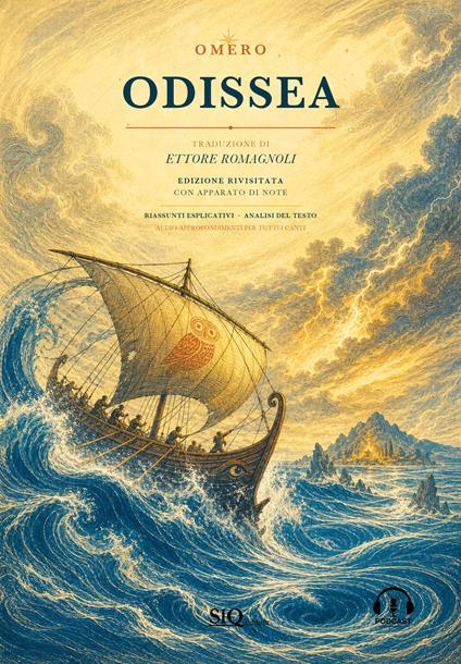 Odissea. Traduzione d'autore. Annotata. Parafrasi esplicativa. Audio commenti - Omero - copertina