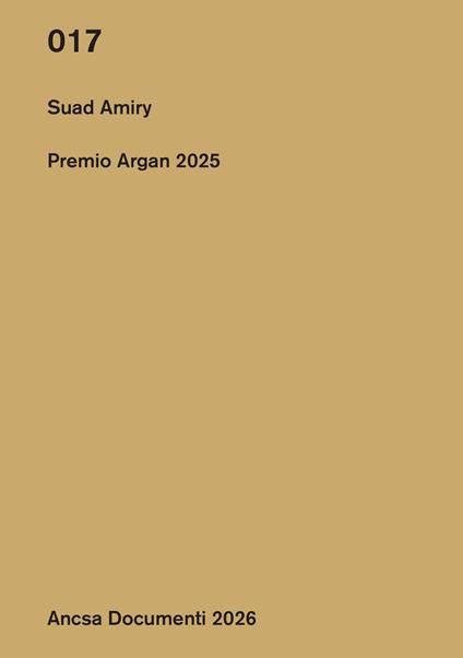 Suad Amiry. Premio Argan 2025 - copertina