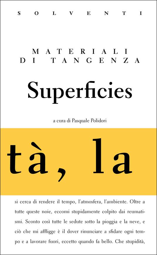 Superficies. Materiali di tangenza - copertina