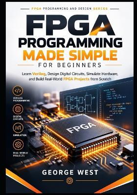 FPGA Programming Made Simple for Beginners: Learn Verilog, Design Digital Circuits, Simulate Hardware, and Build Real-World FPGA Projects from Scratch - George West - cover