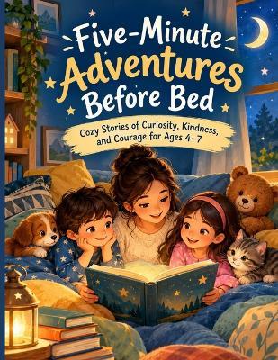 Five-Minute Adventures Before Bed: Cozy Stories of Curiosity, Kindness, and Courage for Ages 4-7 - Nora Bloom - cover