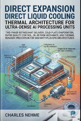 Direct Expansion Direct Liquid Cooling Thermal Architecture for Ultra-Dense AI Processing Units: Two-Phase Refrigerant Delivery, Cold-Plate Evaporation, Vapor Quality Control, Oil-Return Mechanics, and Thermal Runaway Prevention for 1000-Watt-Plus GPU Arc - Charles Nehme - cover
