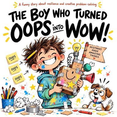 The Boy Who Turned Oops into Wow!: A Funny Growth Mindset Picture Book About Mistakes, Inventions, Creative Problem-Solving, and Trying Again for Kids Ages 4-8 - Doodlumi Press - cover