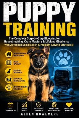 Puppy Training: The Complete Step-by-Step Blueprint for Housebreaking, Crate Mastery & Lifelong Obedience with Advanced Socialization & Problem-Solving Strategies - Alden Rowemere - cover