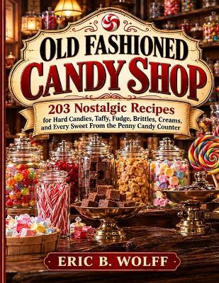 Old Fashioned Candy Shop: 203 Nostalgic Candy Shop Recipes - From Penny Candy Classics to Homemade Fudge, Taffy, Brittles & Old-Fashioned Sweets - Eric B Wolff - cover