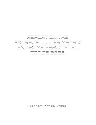Report on the Extracellular Matrix and Some Associated Topics 2026 - Kenneth Michael Kraas - cover