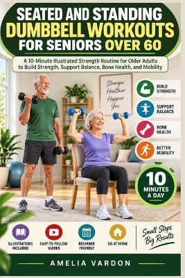 Dumbbell Workouts for Seniors Over 60: A 10-Minute Illustrated Strength Routine for Older Adults to Build Strength, Support Balance, Bone Health, and Mobility - Amelia Vardon - cover