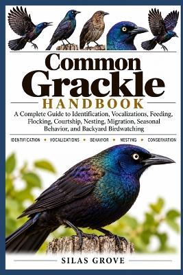 Common Grackle Handbook: A Complete Guide to Identification, Vocalizations, Feeding, Flocking, Courtship, Nesting, Migration, Seasonal Behavior, and Backyard Birdwatching - Silas Grove - cover