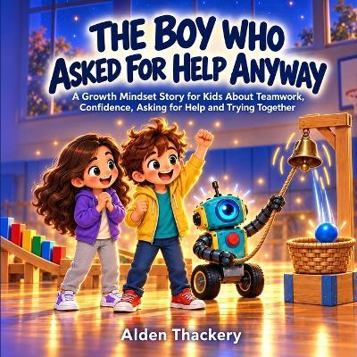 The Boy Who Asked for Help Anyway: A Growth Mindset Story for Kids About Teamwork, Confidence, Asking for Help and Trying Together - Alden Thackery - cover