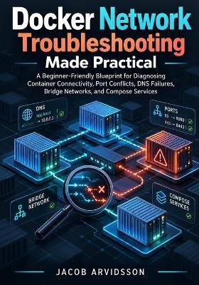 Docker Network Troubleshooting Made Practical: A Beginner-Friendly Blueprint for Diagnosing Container Connectivity, Port Conflicts, DNS Failures, Bridge Networks, and Compose Services - Jacob Arvidsson - cover