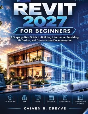 Revit 2027 for Beginners: A step by step guide to Guide to Building Information Modelling, 3D Design, and Construction Documentation - Kaiven R Dreyve - cover