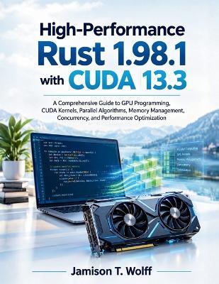 High-Performance Rust 1.98.1 with CUDA 13.3: A Comprehensive Guide to GPU Programming, CUDA Kernels, Parallel Algorithms, Memory Management, Concurrency, and Performance Optimization - Jamison T Wolff - cover