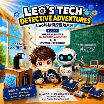 Leo's Tech Detective Adventures: The Air Purifier & Solar Wheel Adventure: Leo科技侦探冒险系列 第一册：空气净化器与太阳能大冒险 (Bilingual Editio - Leo 周子渊 - cover