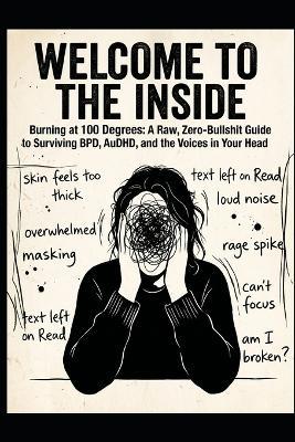 Welcome to the Inside: Burning at 100 Degrees: A Raw, Zero-Bullshit Guide to Surviving BPD, AuDHD, and the Voices in Your Head. - Jennifer Morris - cover