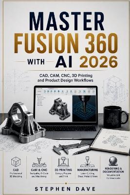 Master Fusion 360 with AI 2026: CAD, CAM, CNC, 3D Printing and Product Design Workflows - Stephen Dave - cover