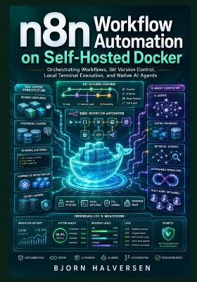 n8n Workflow Automation on Self-Hosted Docker: Orchestrating Workflows, Git Version Control, Local Terminal Execution, and Native AI Agents - Bjorn Halversen - cover