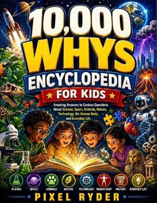 10,000 whys Encyclopedia for Kids: Amazing Answers to Curious Questions About Science, Space, Animals, Nature, Technology, the Human Body, and Everyday Life - Pixel Ryder - cover