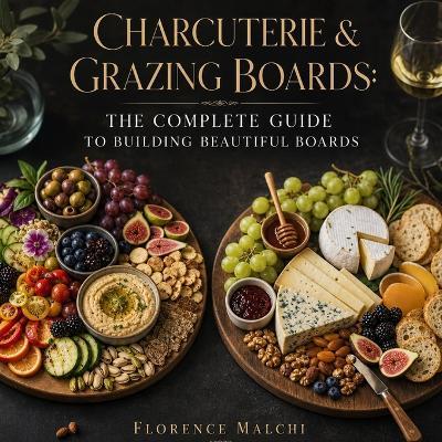 Charcuterie & Grazing Boards: The Complete Guide to Building Beautiful Boards: How to Plan, Style, and Assemble Elegant Cheese, Meat, Fruit, and Dessert Platters for Every Occasion - Florence Malchi - cover