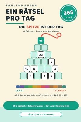 Ein Rätsel pro Tag: 365 tägliche Zahlenmauern - Ein Jahr Kopftraining - Creouts Publishing - cover