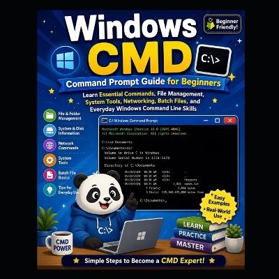 Windows CMD Command Prompt Guide for Beginners: Learn Essential Commands, File Management, System Tools, Networking, Batch Files, and Everyday Windows Command Line Skills - Corner Smile Corner - cover