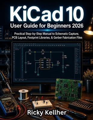 KiCad 10 User Guide for Beginners 2026: Practical Step-by-Step Manual to Schematic Capture, PCB Layout, Footprint Libraries, & Gerber Fabrication Files - Ricky Kellher - cover