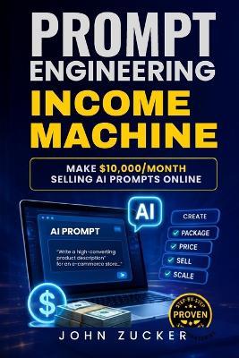 Prompt Engineering Income Machine: Make $10,000/Month Selling AI Prompts Online - John Zucker - cover